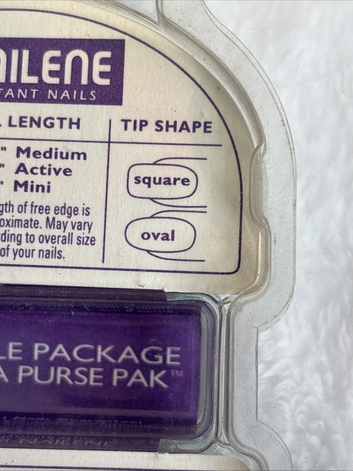 NAILENE SCULPTUREADY MINI 1/8” OVAL STRONG THICK 20 NALS! # 77071 With Glue NOS