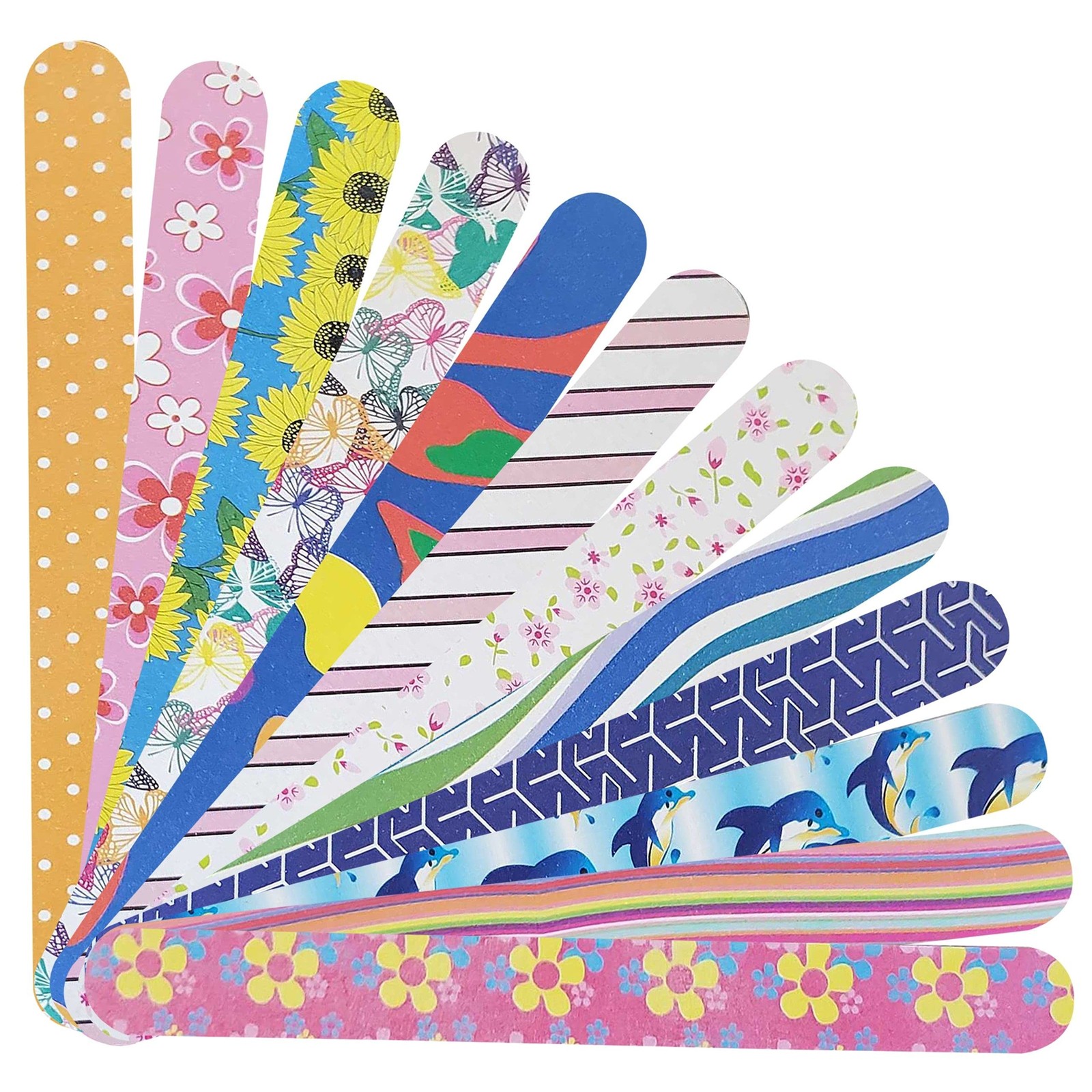 Colorful Nail File Strips – Double Sided Filers for Shaping and Smoothing Toe…