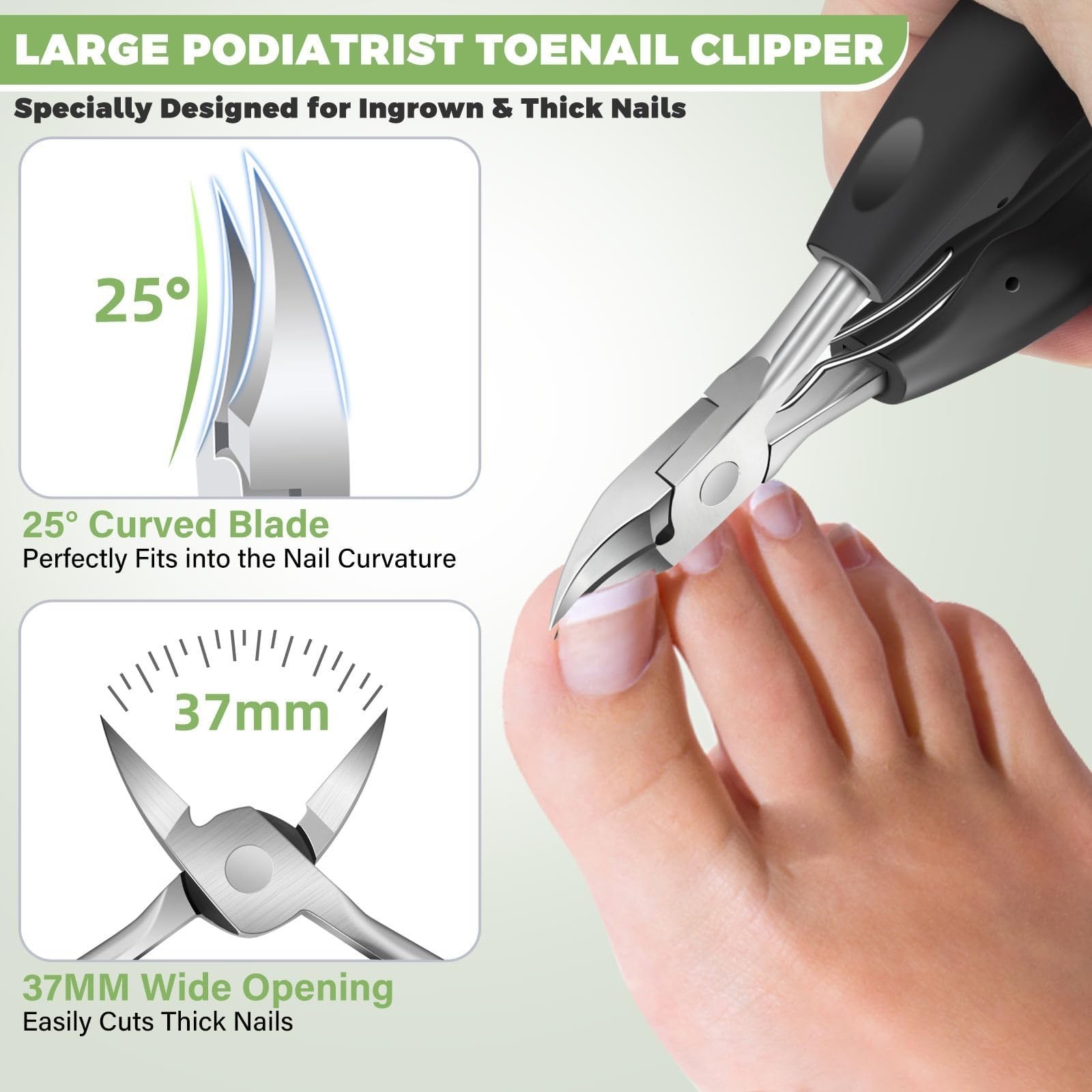 2026 Toenail Clippers for Seniors Thick Toenails, Angled Head Large Toe Nail …