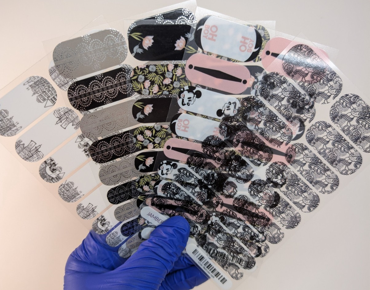 Jamberry Nail Wraps Full Sheets – Disney Mickey Pinks & Neutrals – Lot of 5