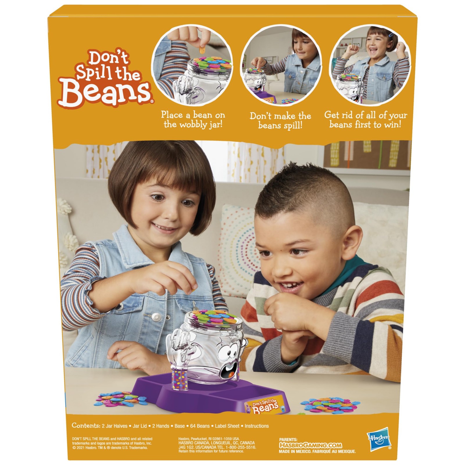 Hasbro Gaming Don’t Spill The Beans 7.875 x 2.5 x 10.5 inches, Multicoloured