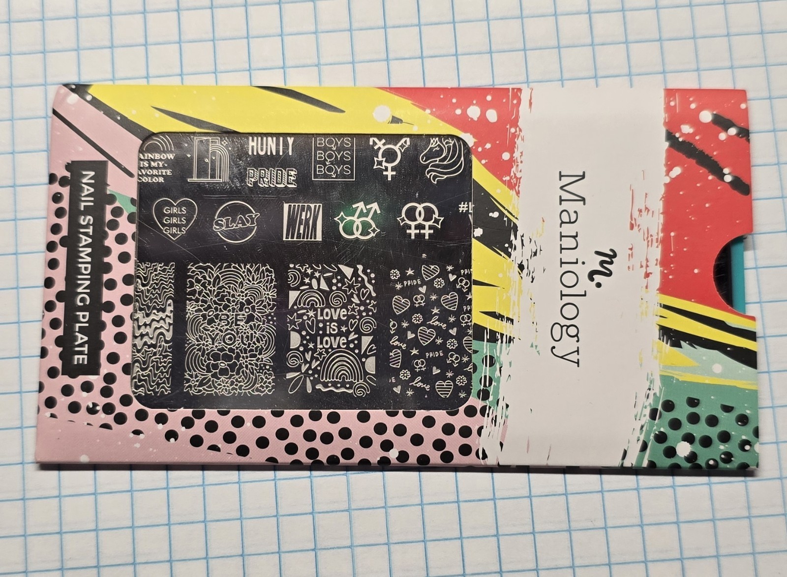 Maniology M147 Pride Gay Straight Rainbow Sis Love Sexual Nail Stamp Plate HTF