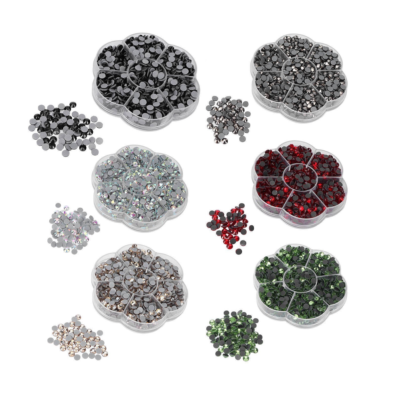 1000Pcs Rhinestones Shiny Transparent Decorative Nail Art Supplies for Girls