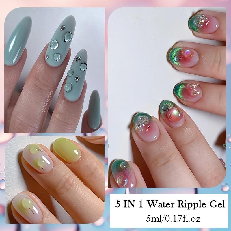 5 in 1 Clear Builder Gel Nail Polish 3D Sculpting Carving No Wipe Top Coat U