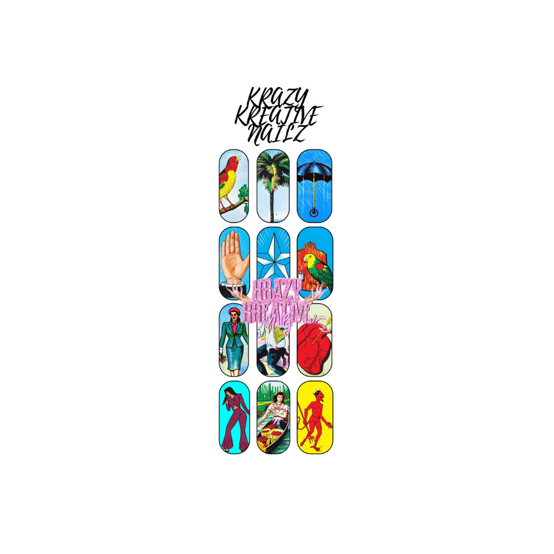 LOTERIA WATERSLIDE NAIL DECALS