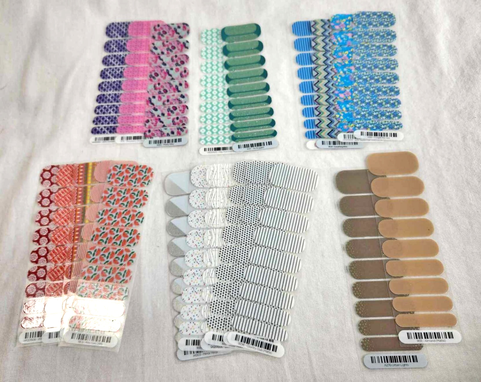 Jamberry Lot of 22 Half Sheets See Description for Styles