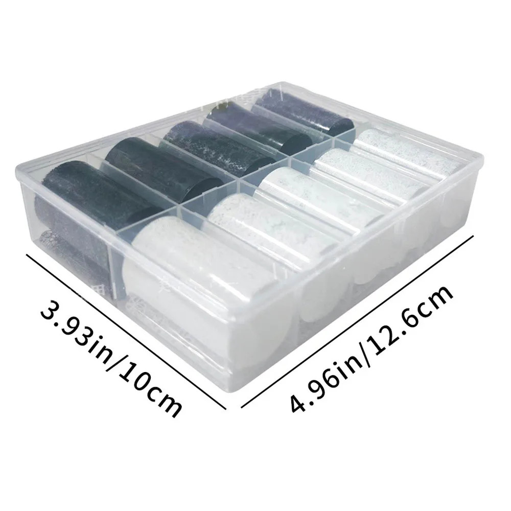 10 Rolls/Box New Black&White Lace Nail Transfer Stickers Sexy Lace Flower Full