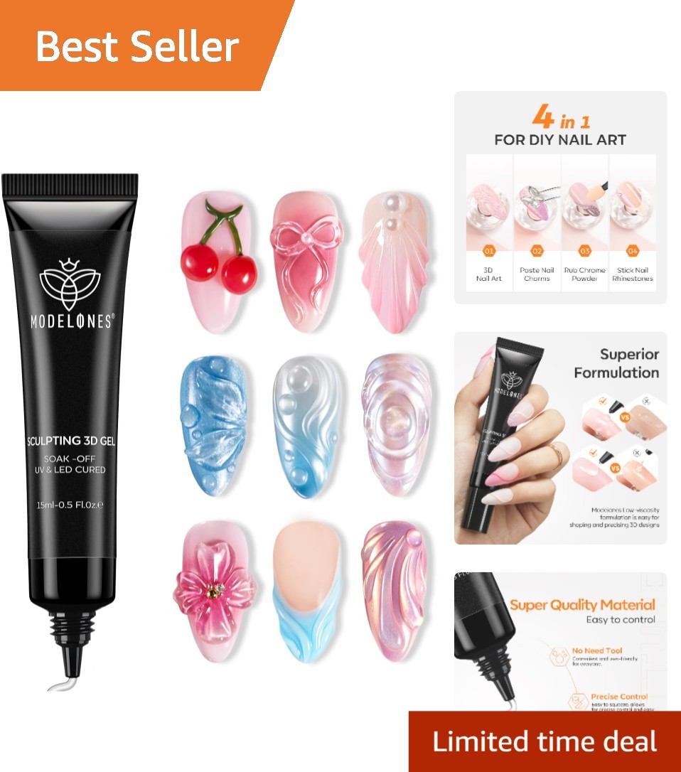 15g Easy Squeeze 3D Nail Gel – UV Light Cured for Stunning Long-Lasting Designs