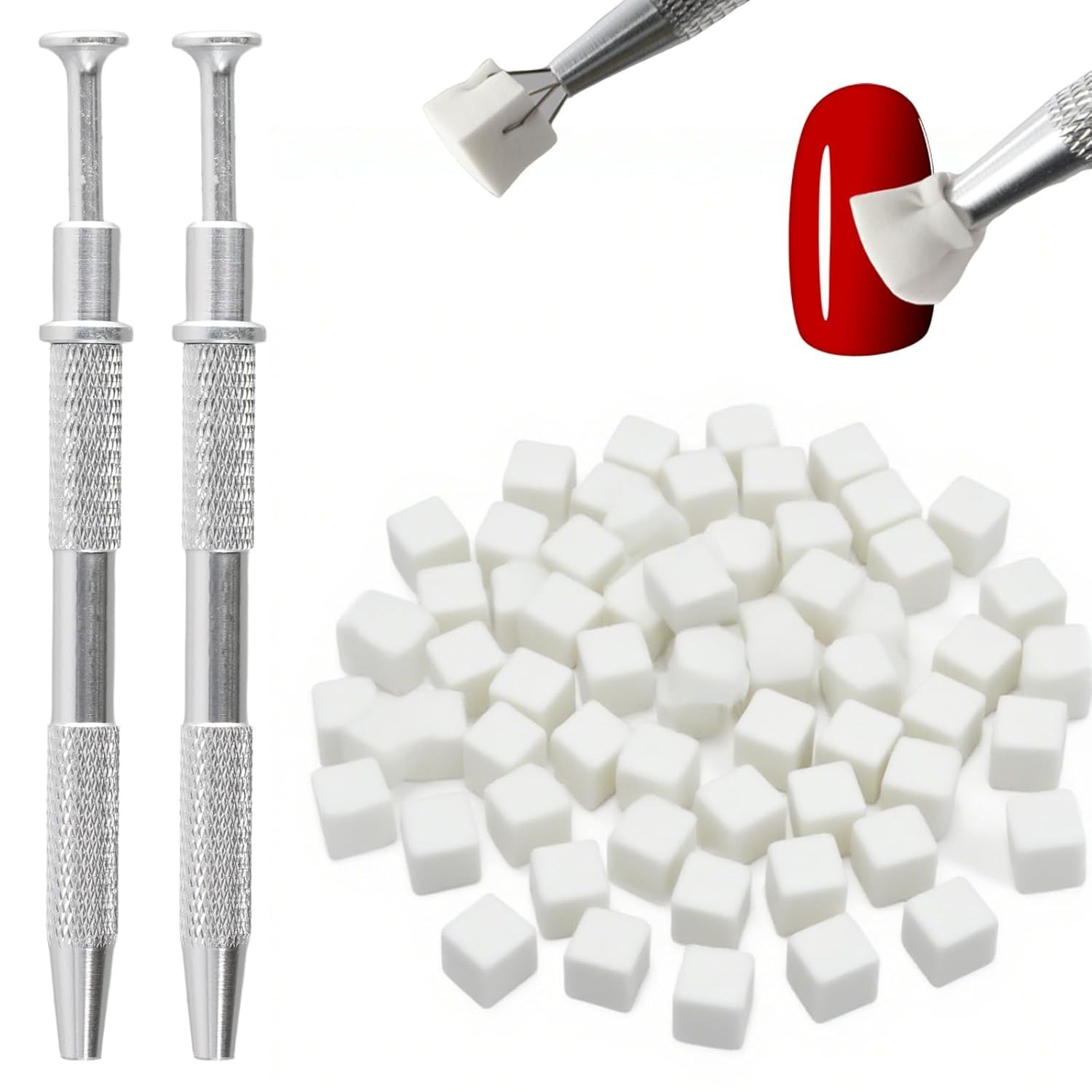 300pcs Nail Sponges for Ombre, White Nail Sponges, Delicate Feel, Good Penetrati