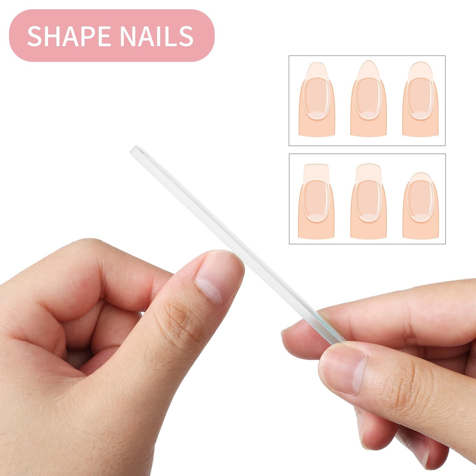 Nano Glass Nail Shiner Kit, 3-in-1 Manicure Tool-Nail Buffer for Shaping Buff…