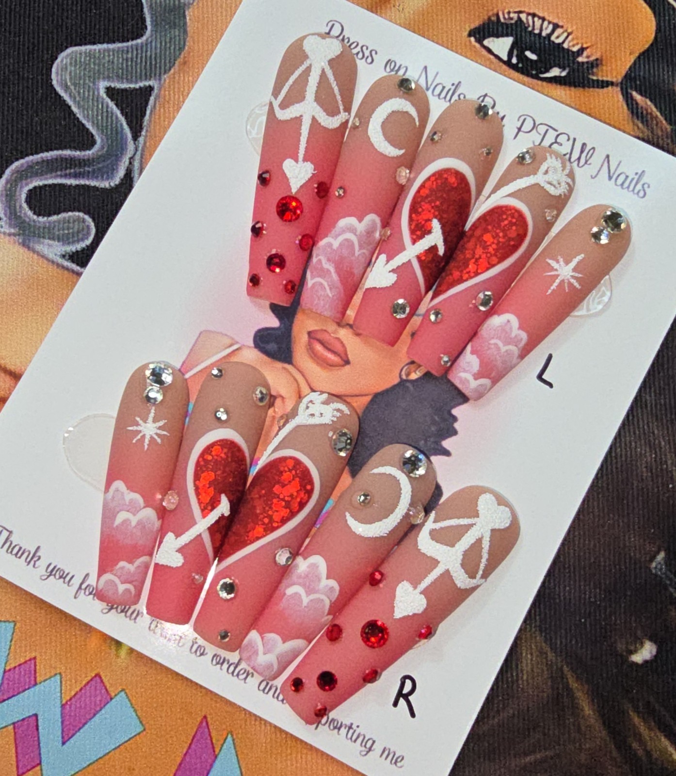 Handmade Gel Press On Nails, Small Size 2,5,4,6,9 XL Long Coffin