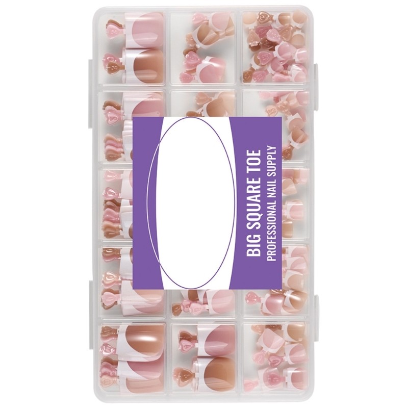 160pcs/128pcs Thin Fake Toe Nail Natural Look Light ABS Press on Toenails