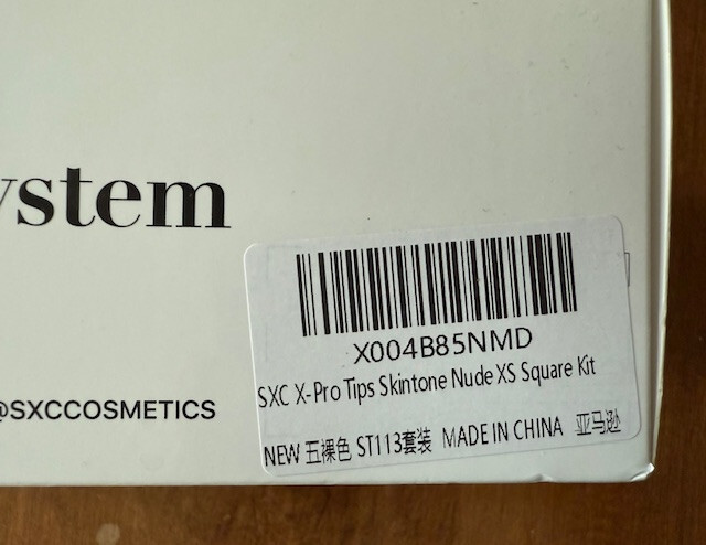 SXC Cosmetics X-Pro Tips Acrylic Soft Gel System FRENCH NAIL Skintone Nude NIB