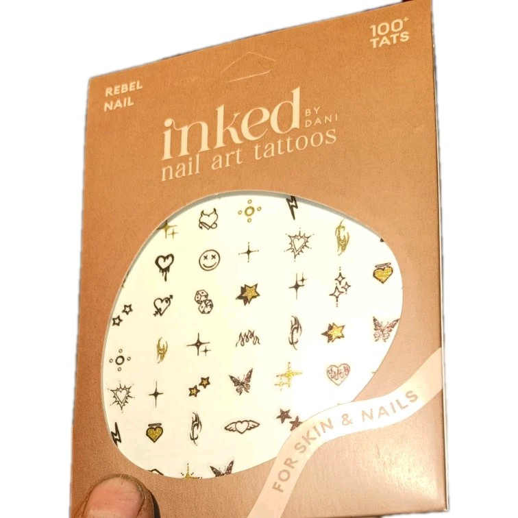 Rebel Nail Gold Metallic Inked By Dani Nail Art Tattoos For Skin & Nails 100 Tat