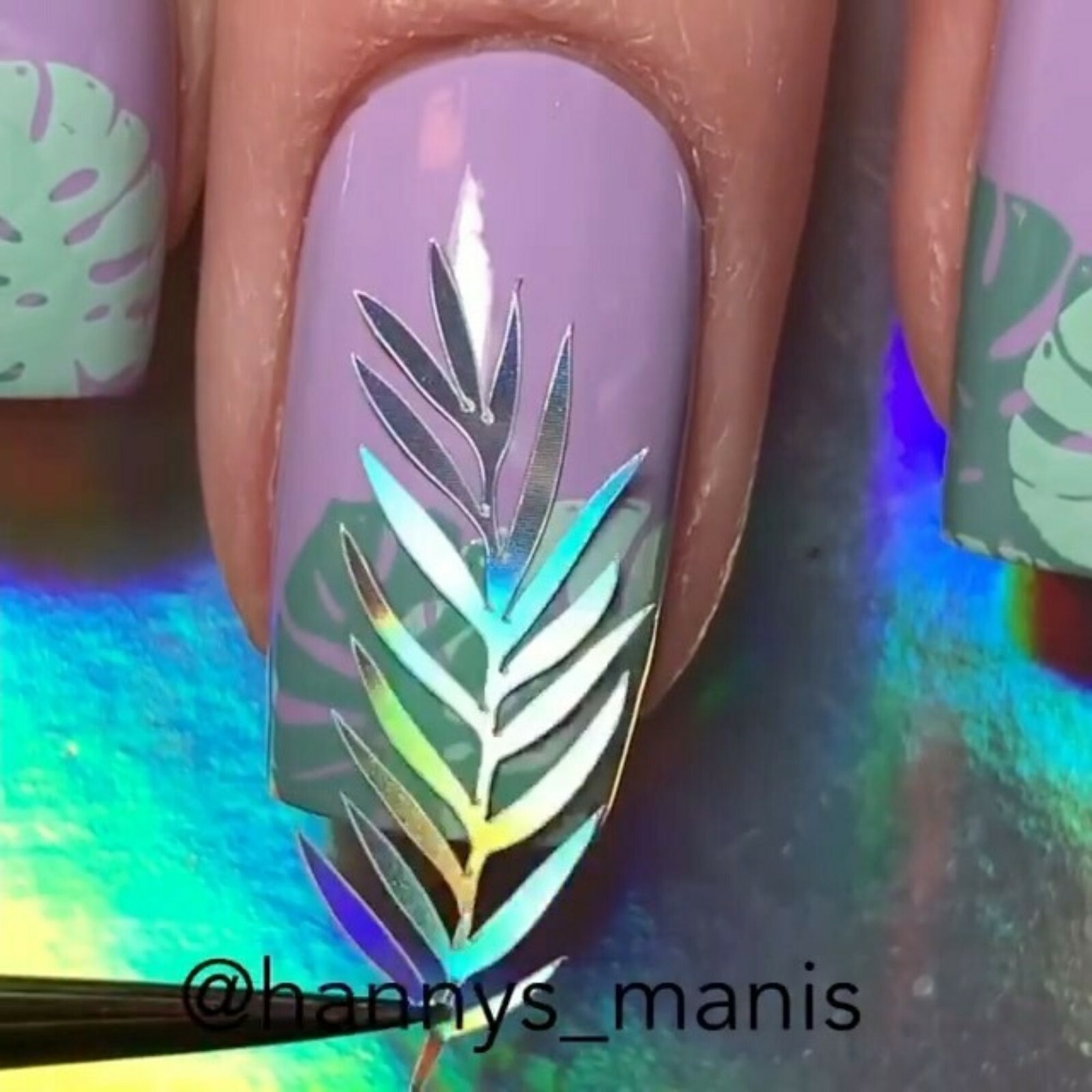 Botanical Garden Stickers (Holo) – Daily Charme Collaboration, Nail Stickers