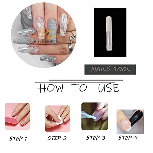 24 pcs Coffin Press on Nails Long Fake Nails 0.04 Fl Oz (Pack of 24) PN03Gray