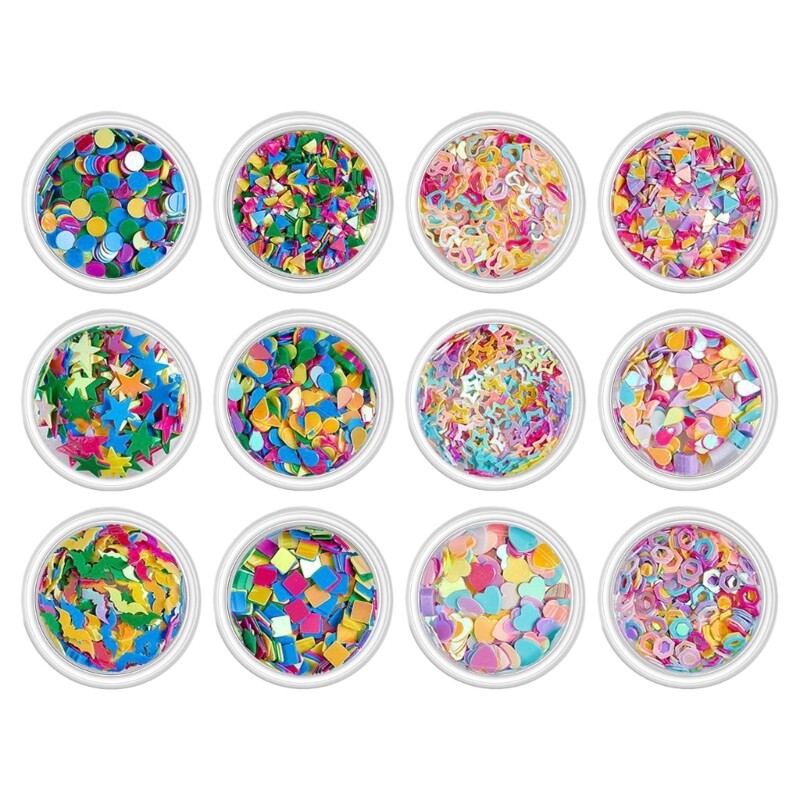 12Box 3D Charm Acrylic Butterfly Flower Bear Nails Art Decoration for Women