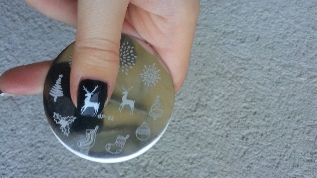 Christmas Tree Deer Fireworks Manicure Nail Art Stamping Template Image Plate