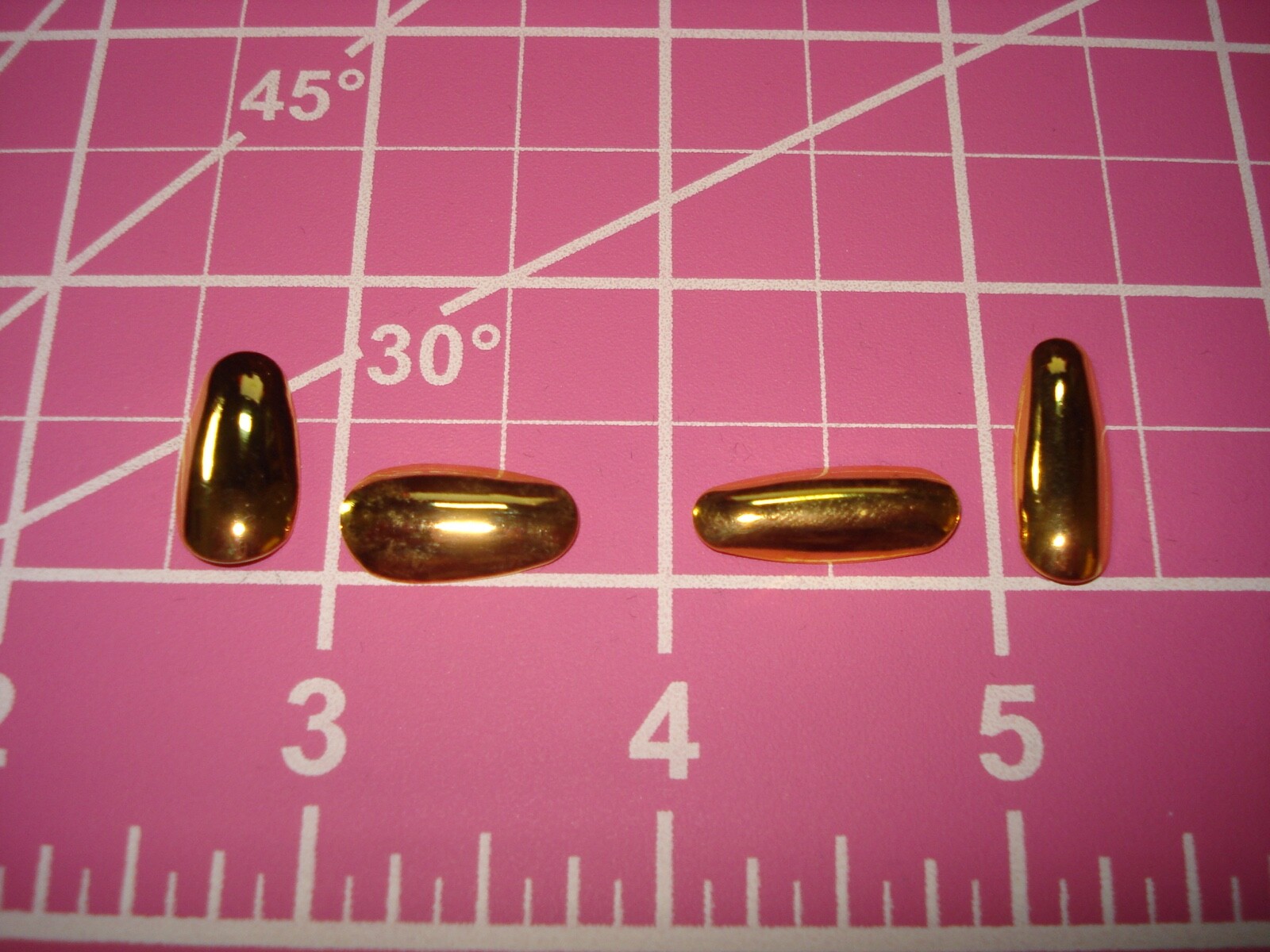 Vintage Golden Fingernails 18Kt Electroplated Metal Nails 2 Sets Kirsten