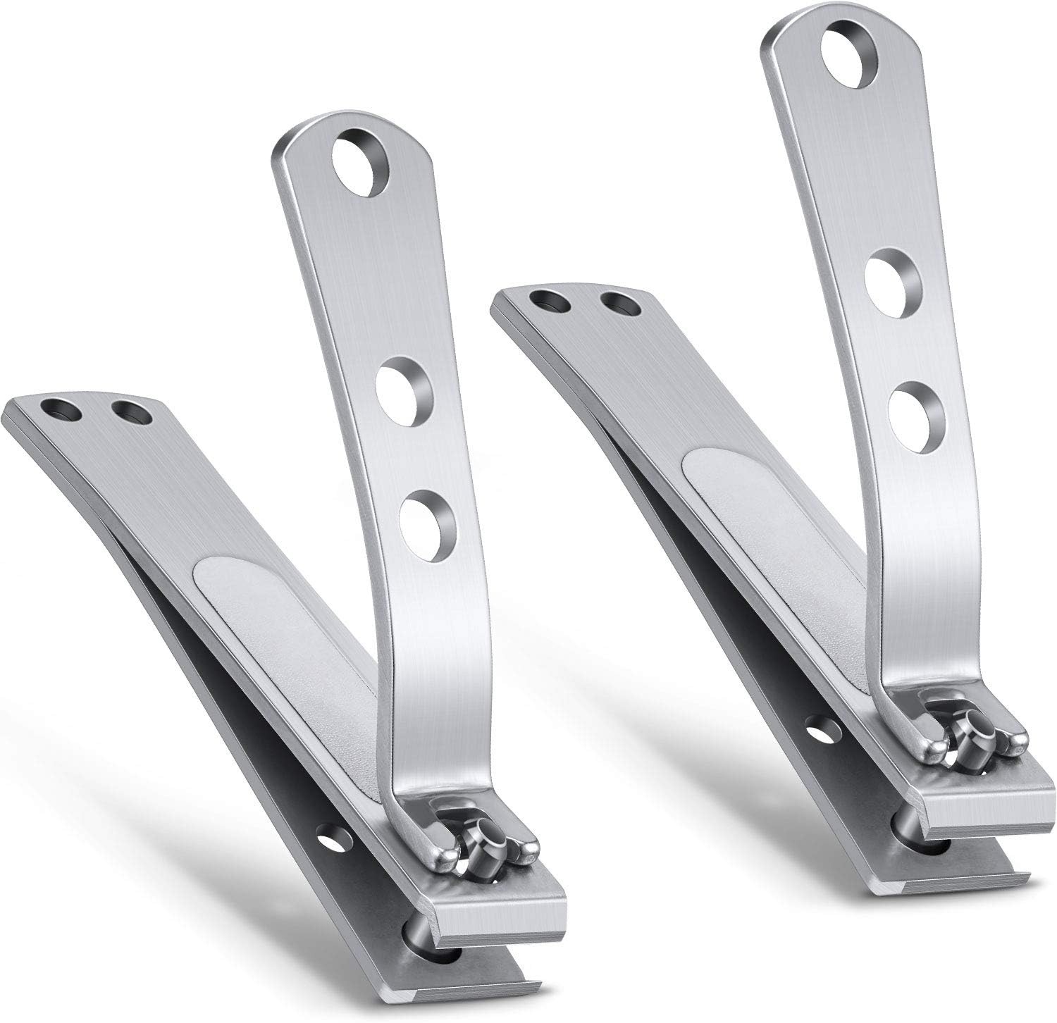 2 Pieces Nail Clipper for Thick Nails, Straight Edge Toenail Clippers, Heavy