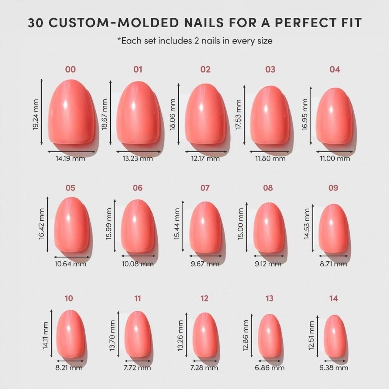 Glamnetic Lush Coral Press-On Nails – Partial Set (Glazed Short Oval)