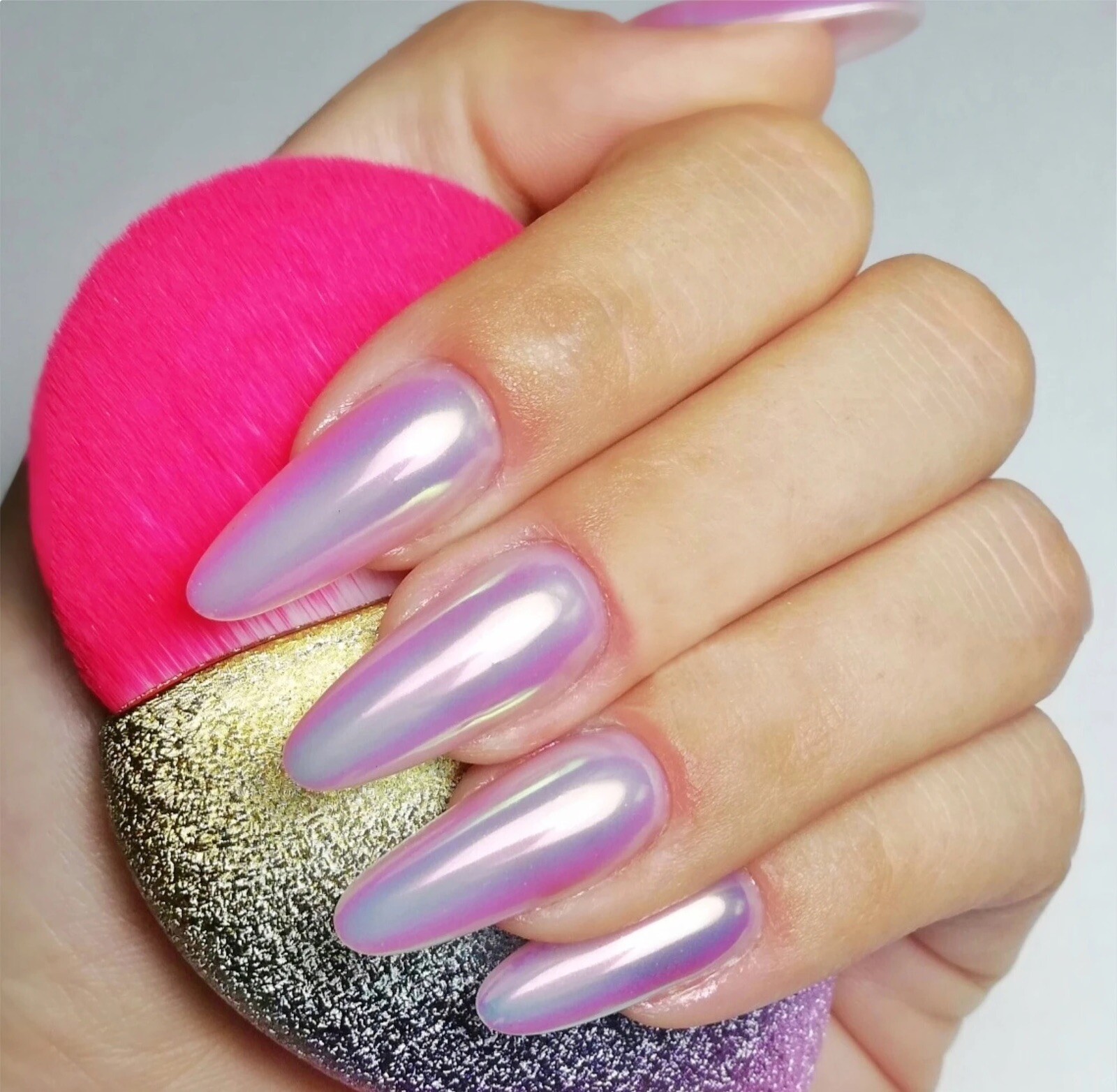 Rainbow Nail Chrome Powder Aurora Effect Mirror Unicorn Shiny Iridescent Pigment