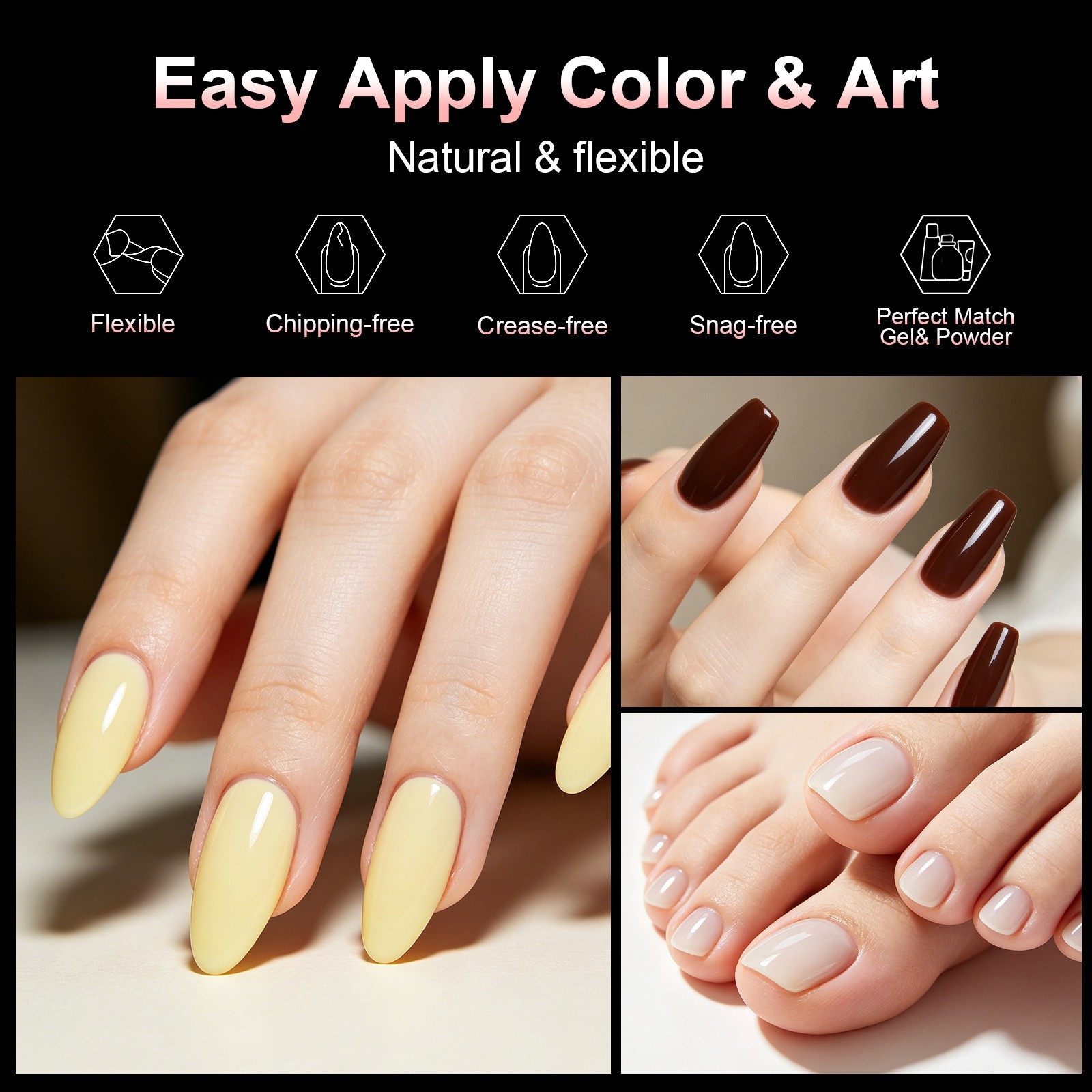 Soft Gel Nail Tips ~Almond Square Oval Stiletto Coffin Shape Nails ~120pcs/Box