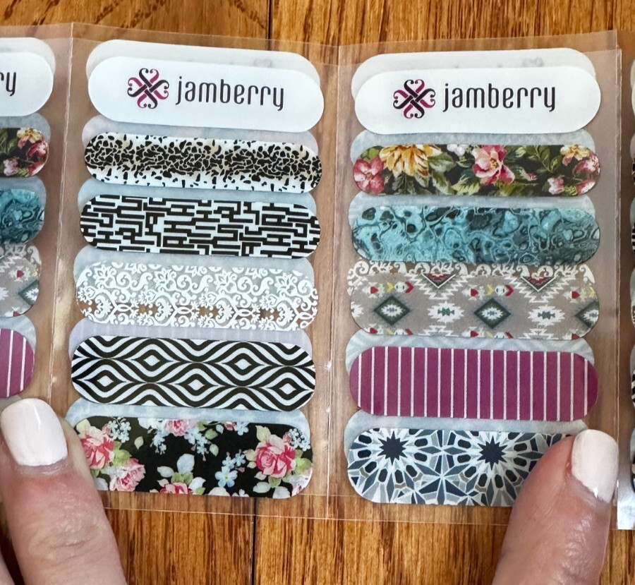 50 Sets (250 Single Wraps) Jamberry Nail Wrap Sample Pages / Sheets Nail Art