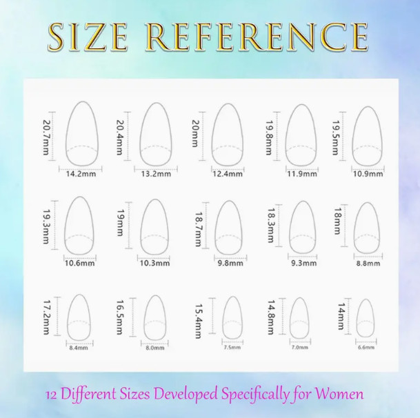 24 Pcs Press-On Nail – Medium Almond Glossy – White Solids and Pink w/Flowers