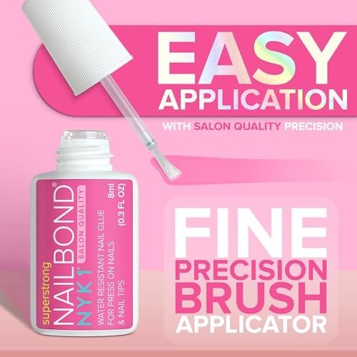 Brush On Nail Glue 8ml Strong Quick Dry For Press On Nails Acrylic Tips Fake