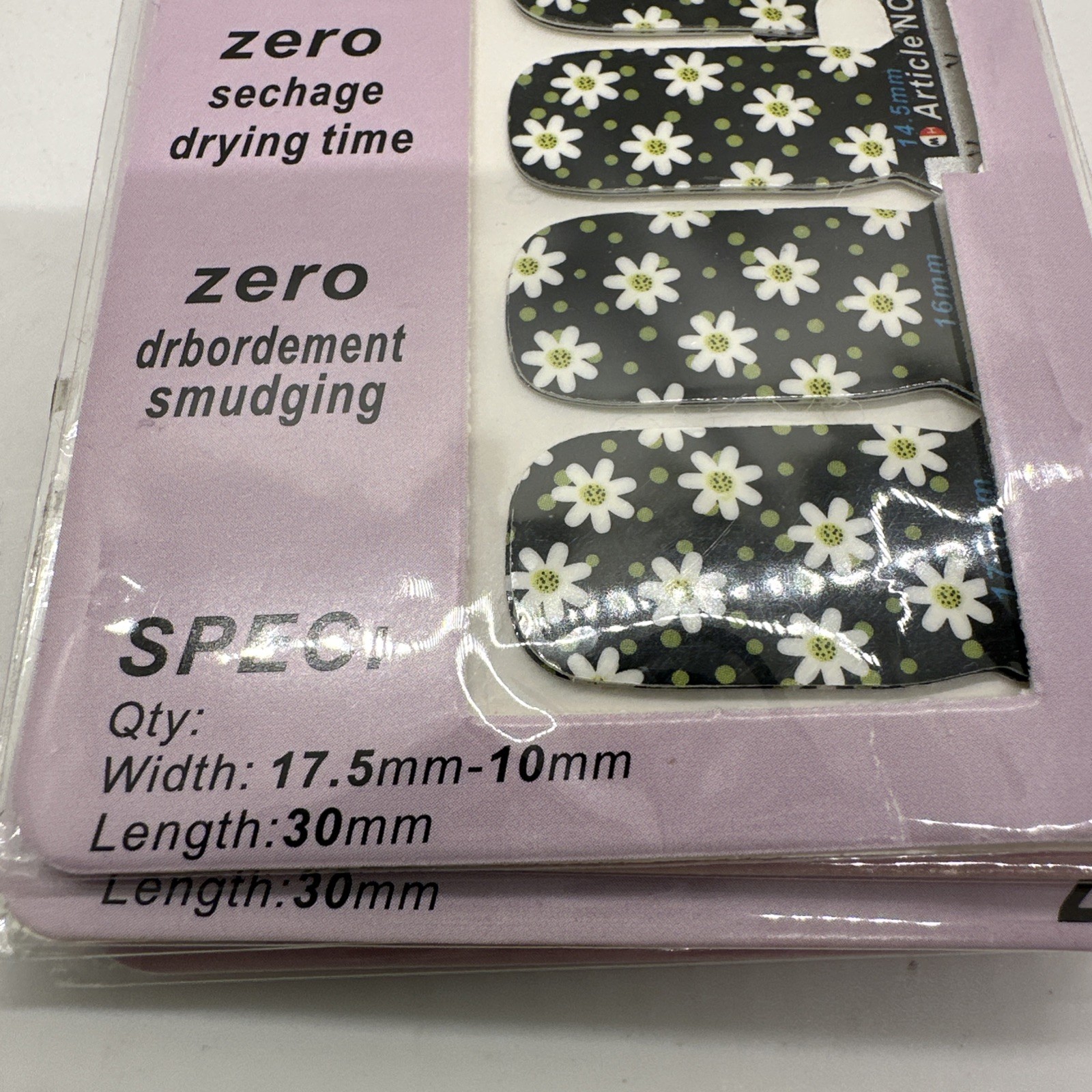 Lot Of 8 QJ Nail Patch Wrap Packs Nail Art Multicolor Glitters New 8×16 Strips