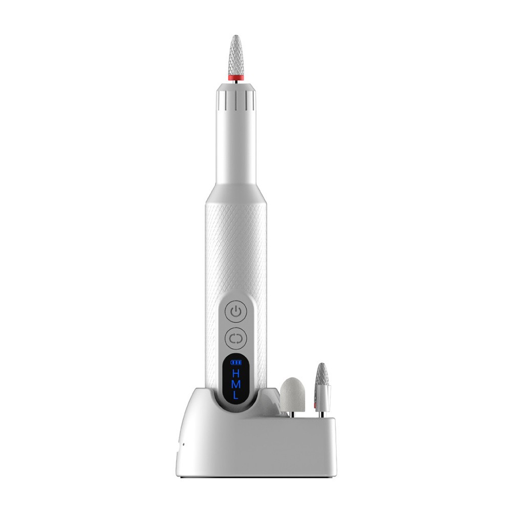 Portable Rechargeable Nail Drill Machine 1.8W Pen Style Electric File White