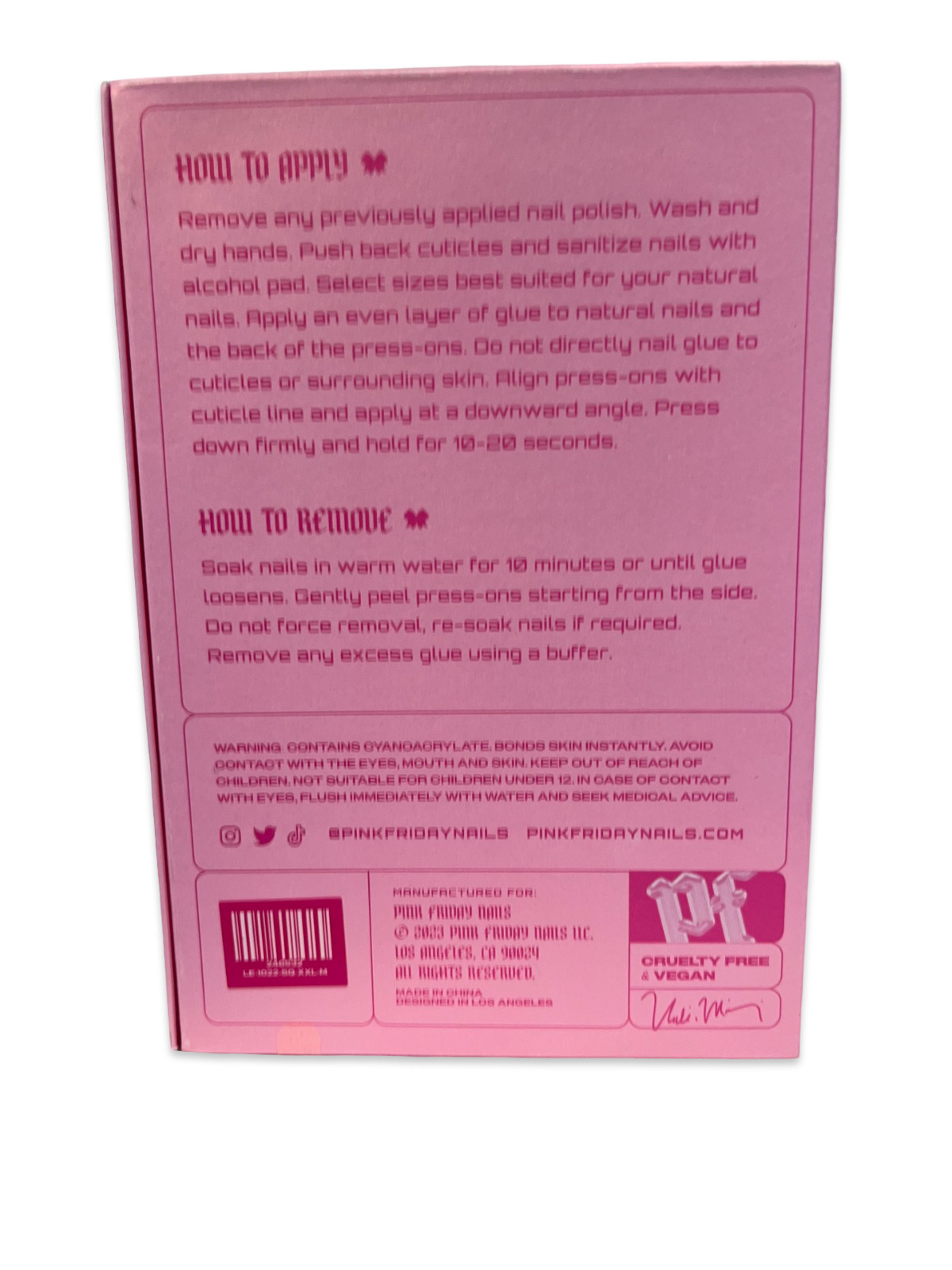 Pink Friday Luxurious Press On Nails Kawaii in Square Length XXL Medium IceCream