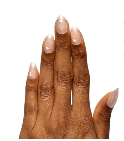 Instant Mani Oval Press-On Nails – 42 Pieces Medium Iridescent Ghosts