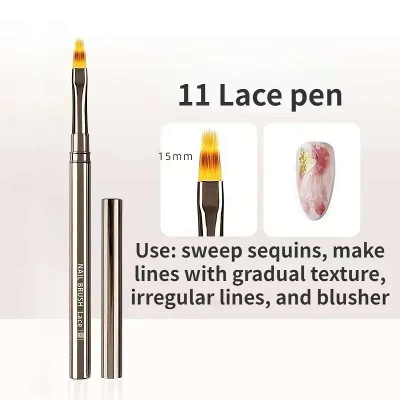 Nails Art Liner Brushes Elongated Lines Striping Drawing Painting 6/9/12/15/18/2