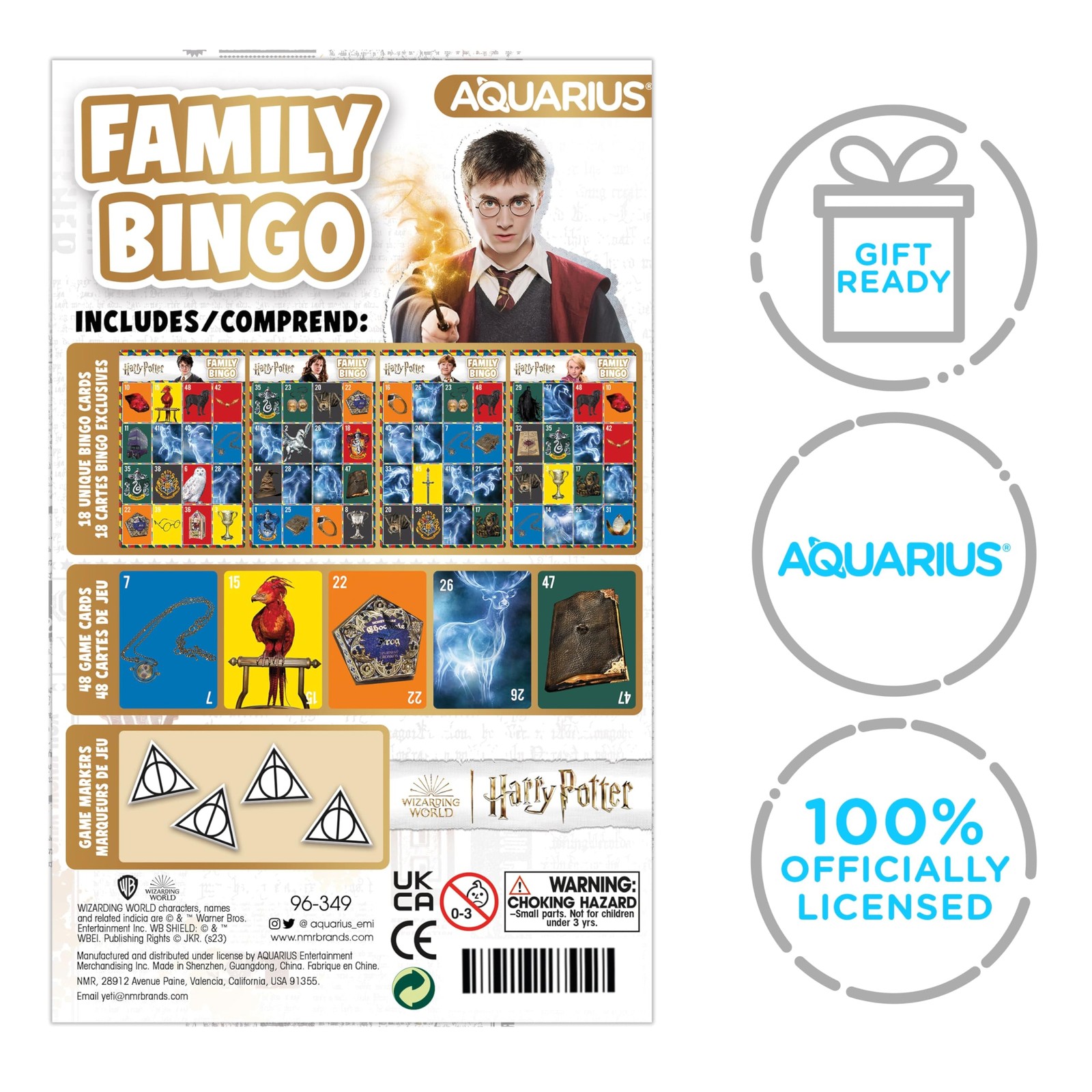Aquarius Harry Potter Family Bingo Game – Fun One Size,