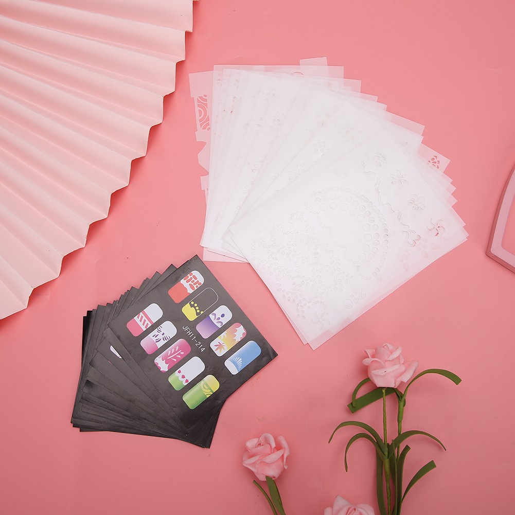 20pcs Nail Art Template Quality Material For Beginners Nail Art Easy To Use