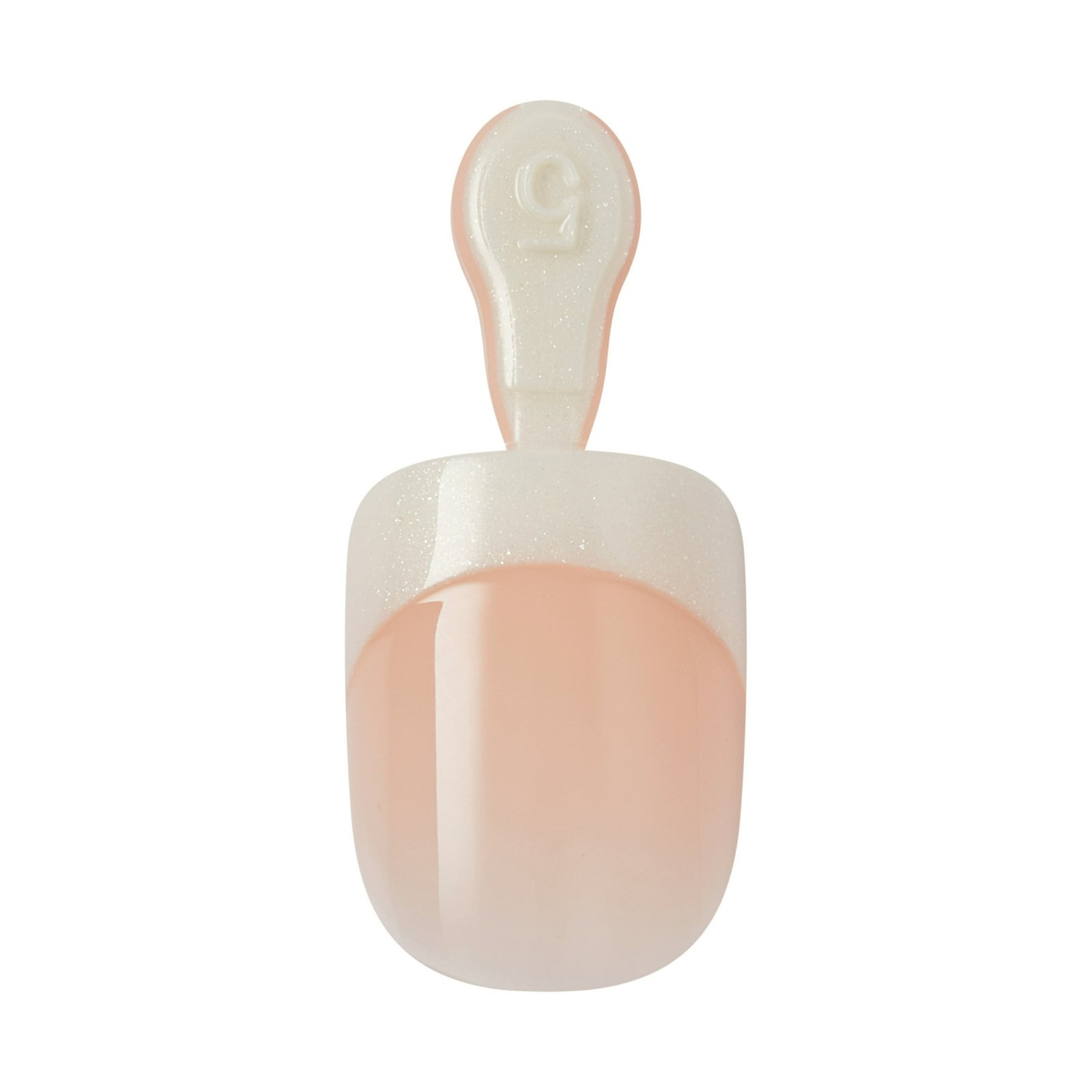 Broadway by Kiss French Tip Press On Nails, ‘String of Pearls’, White, Short Squ