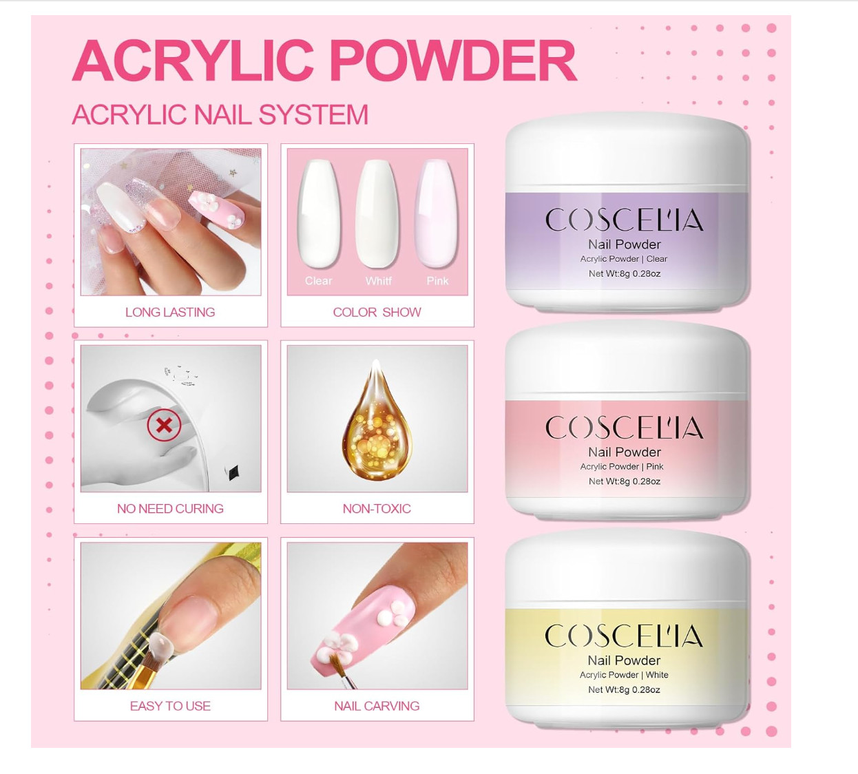 Acrylic Nail Kit for Beginners with Everything,Professional Nail Kit Acrylic Set