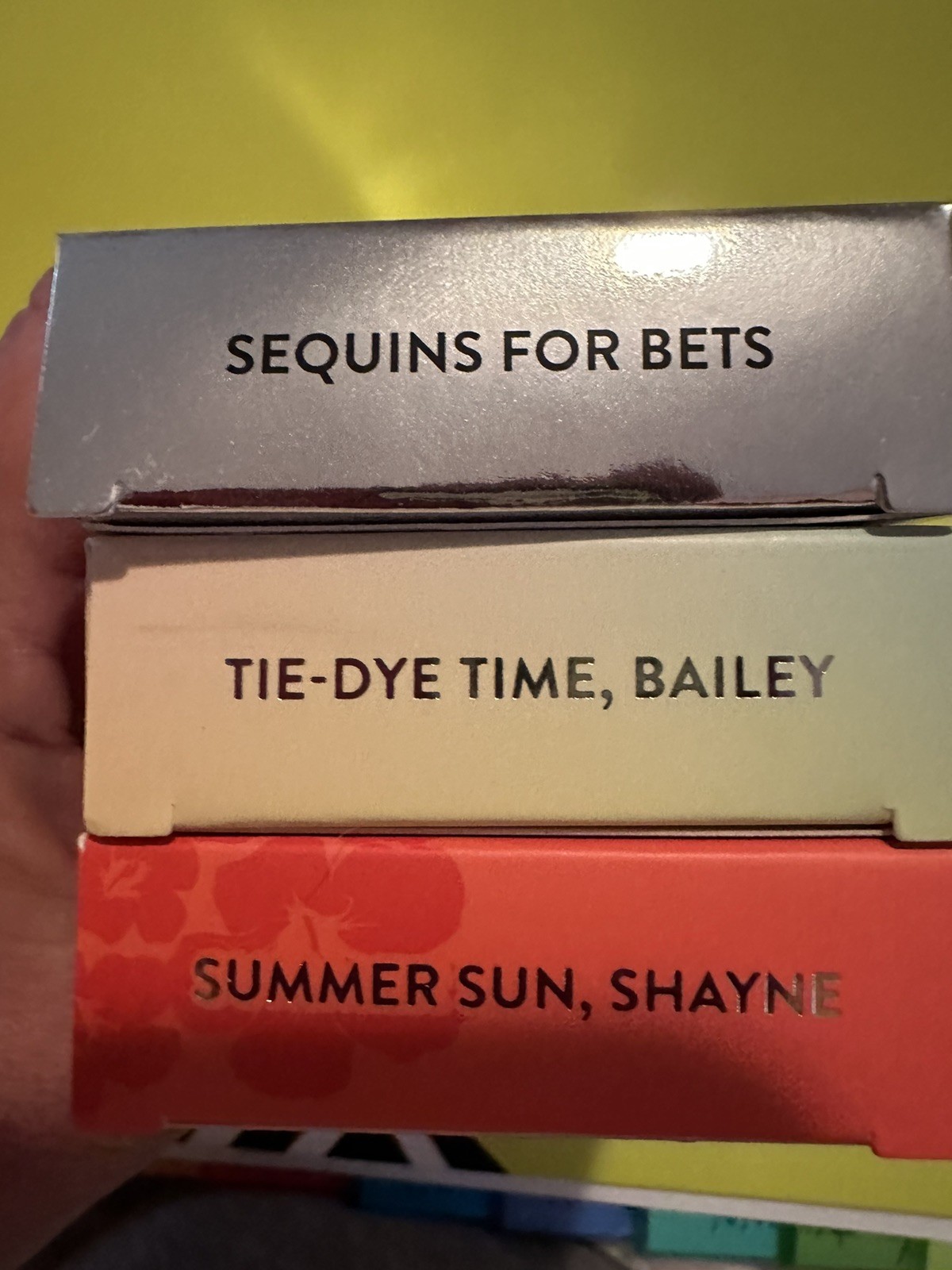 Lot 3 Red Aspen Manicure Nail Dashes New; Sequins, Tie-Dye And Summer