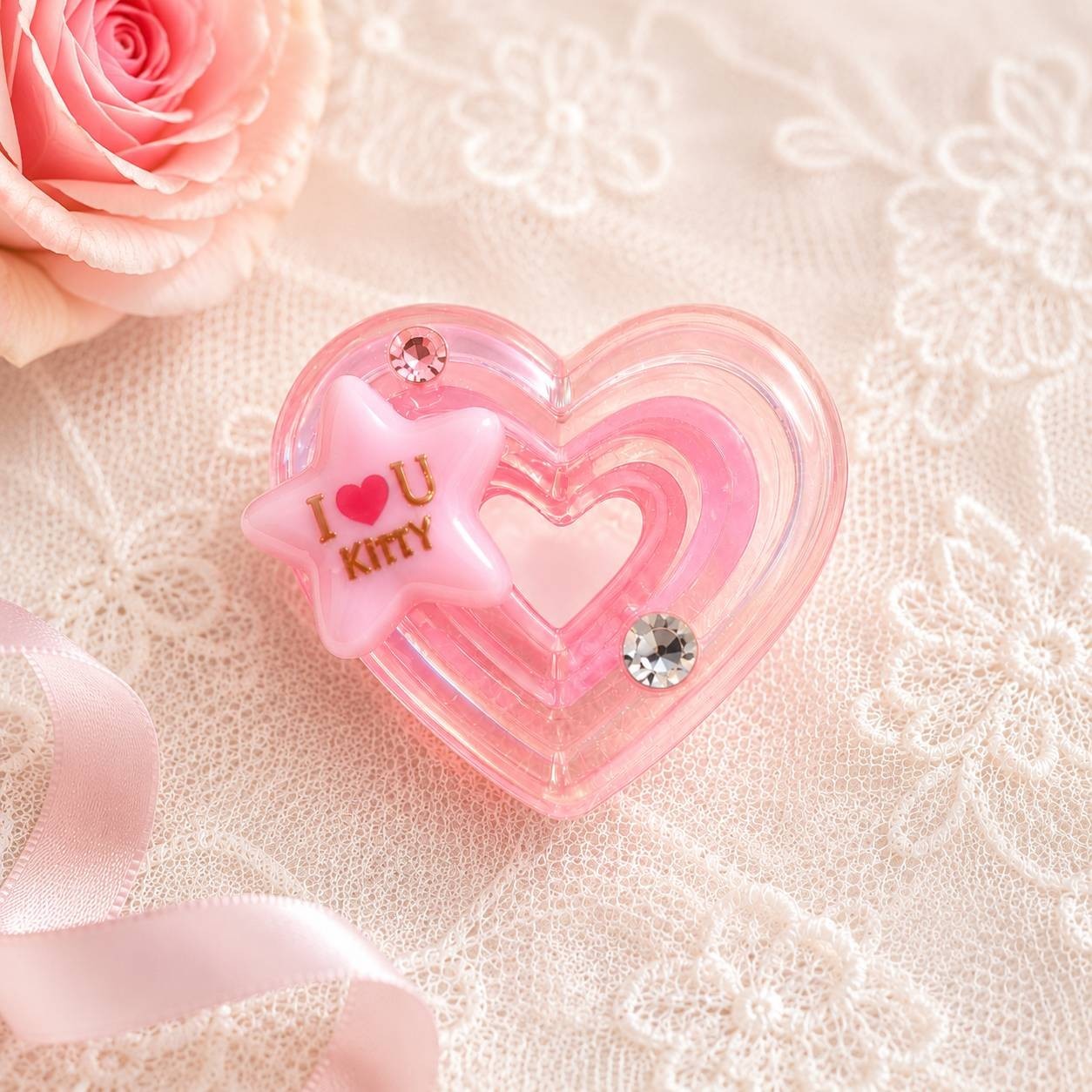 Japanese Handmade Kawaii Heart 3D Resin Nail Charms for Nail Art