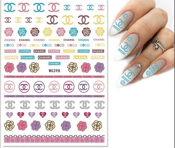 NWT NAIL ART DESIGN SELF-SEAL STICKERS SOLID PASTELS N°104!