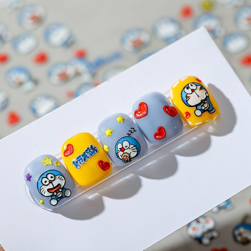Doraemon Nail Stickers, Cartoon Nail Art Decals (36)