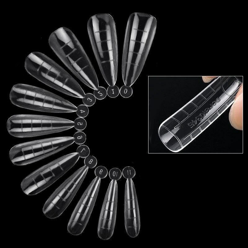 120Pcs Dual Forms Gel Mold Tips Full Cover Nail Quick Building Nail Extension