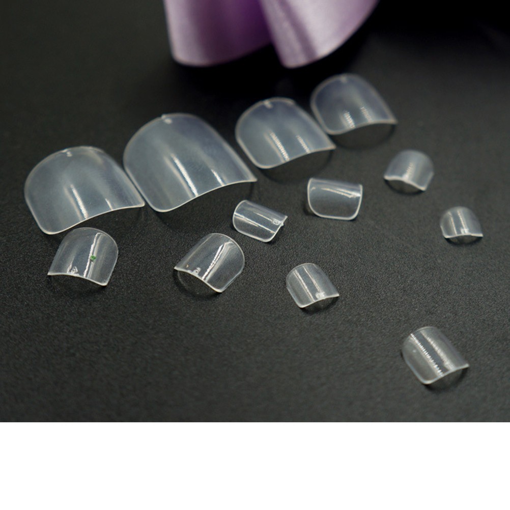 100Pcs Reusable Transparent Toenail Stickers for DIY Nail Art