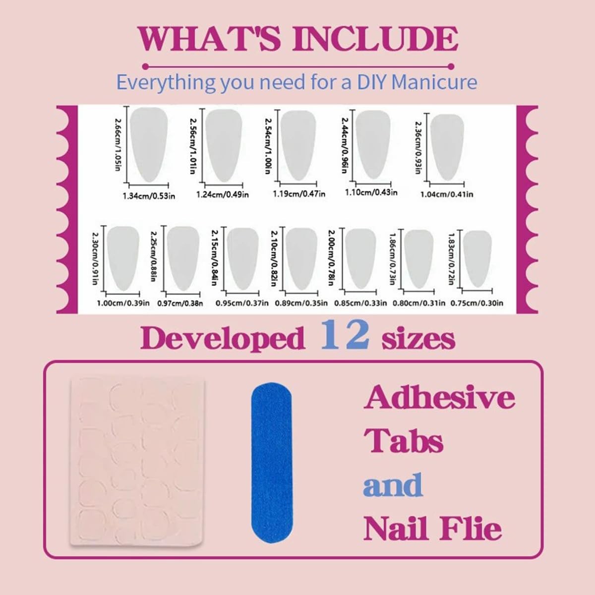 Short Almond Press on Nail with Pink Bow Charm White French Tip Press on Nail…