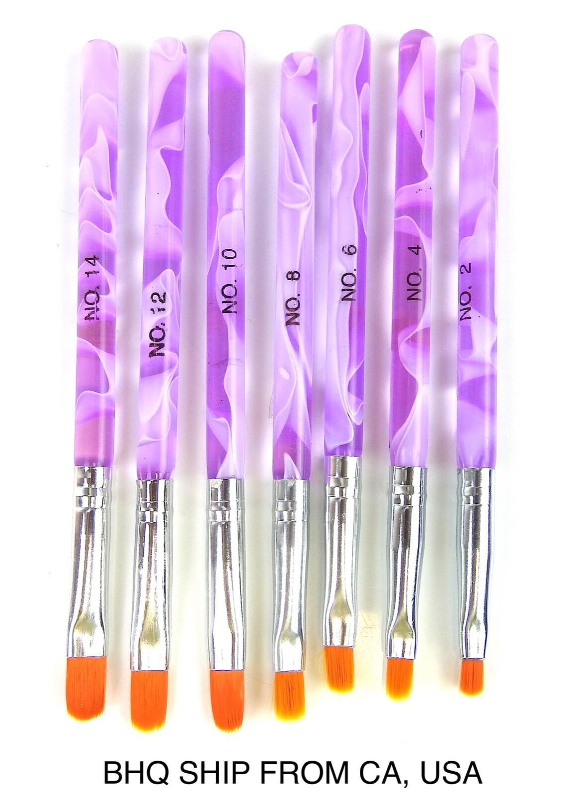 7Pcs Acrylic Nail Art Pen Tips UV Builder Gel Painting Brush Manicure Set