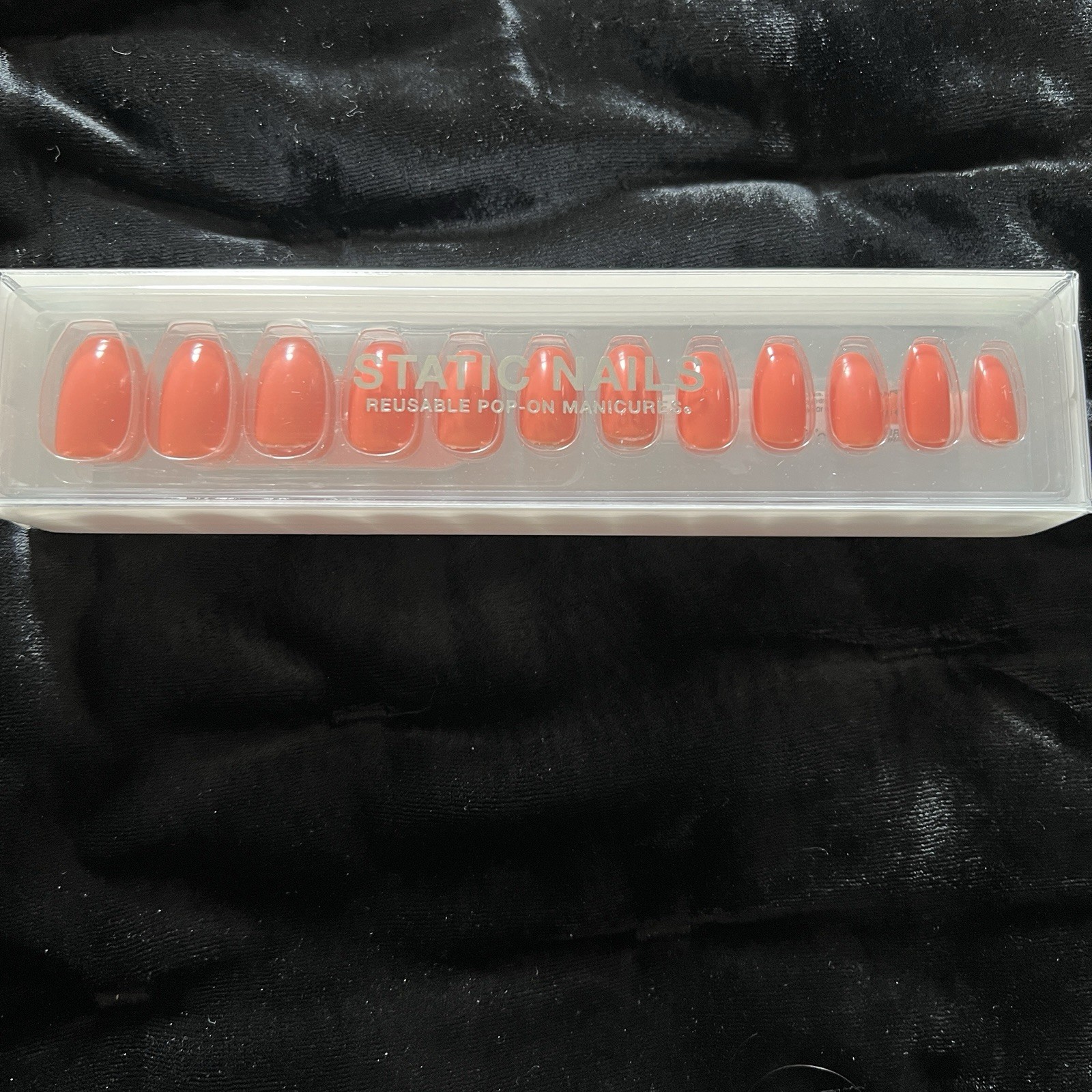 Static Nails Sunset Somewhere Coffin Reusable Pop-On Nails New In Box💋