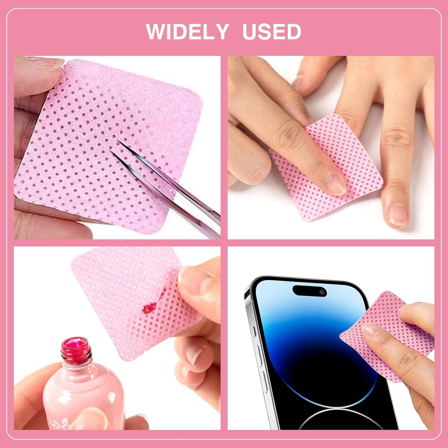 Professional Nail Wipes, 600 Pack Lint Free Pads for Gel and Acrylic Cleaning
