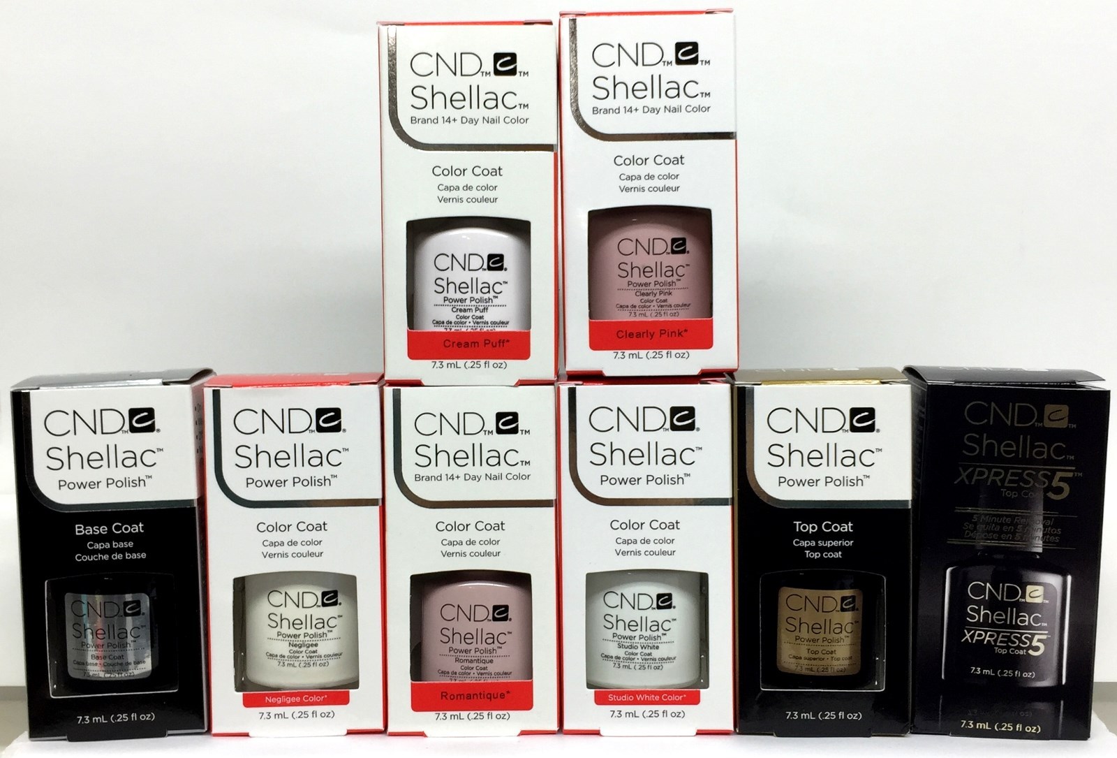 SHELLAC- CND GEL Polish – American French Kit 4pc x.25oz – Pick your favorite!